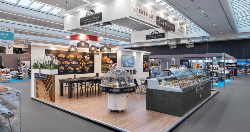 Réalisation du stand sur-mesure Haute Fromagerie au Salon du Fromage  